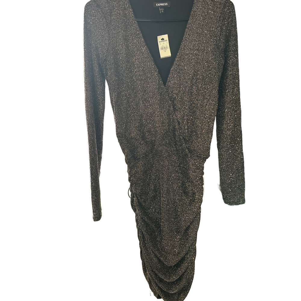 Express Black Glitter Dress